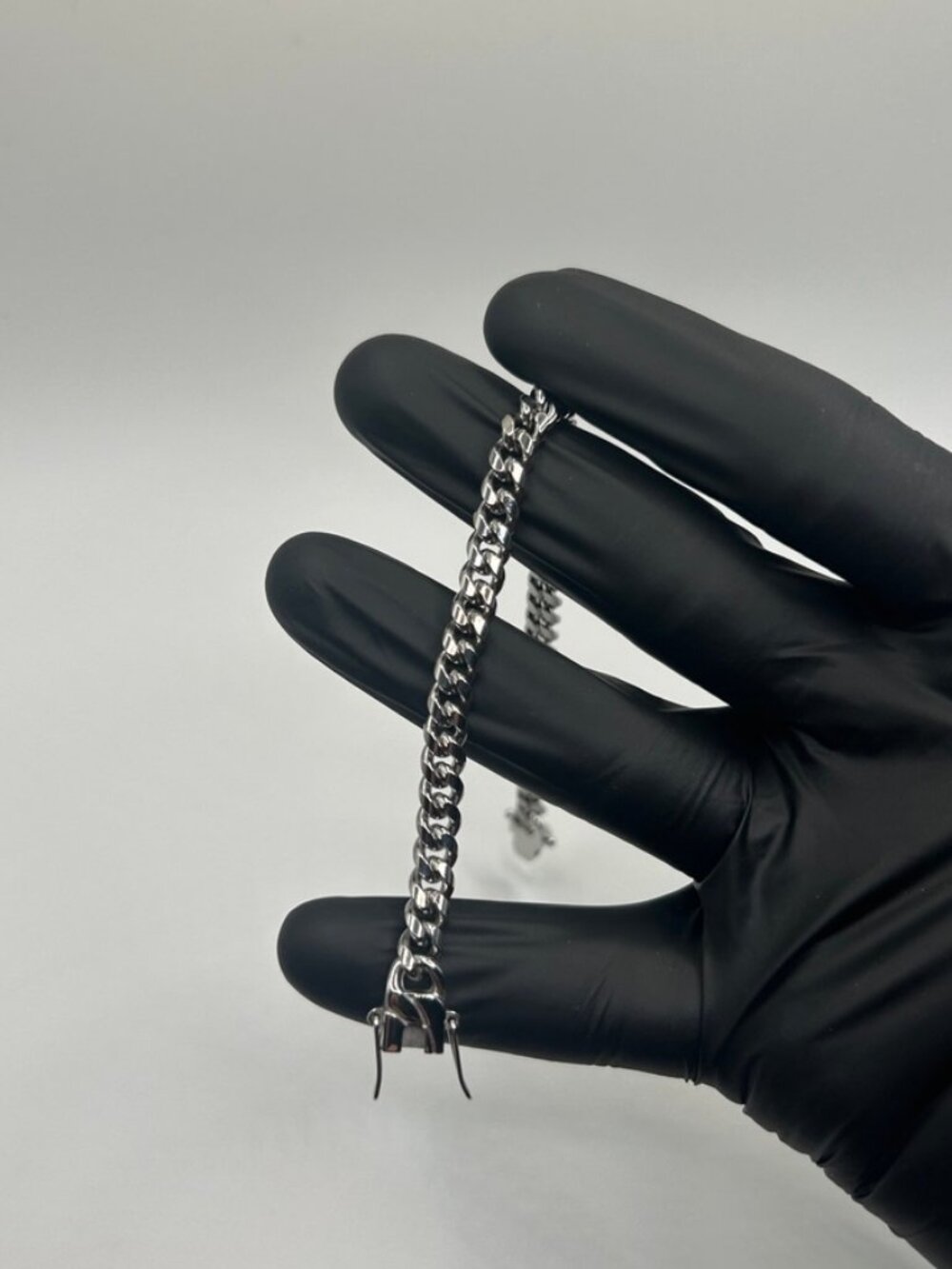 Stackable Silver Cuban Link Bracelet 6mm 8.5in Stainless Steel Layering Unisex